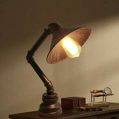Desk Pipe Table Lamp Steampunk Light- Application image