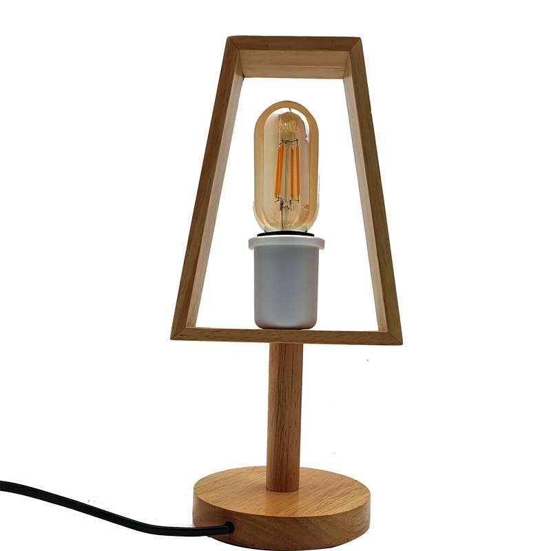 Vintage Industrial Modern Wooden Table Lamp
