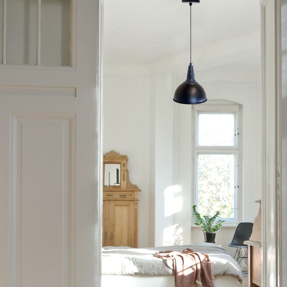 Black Retro Style Dome Shade Hanging Ceiling Pendant Light~2014
