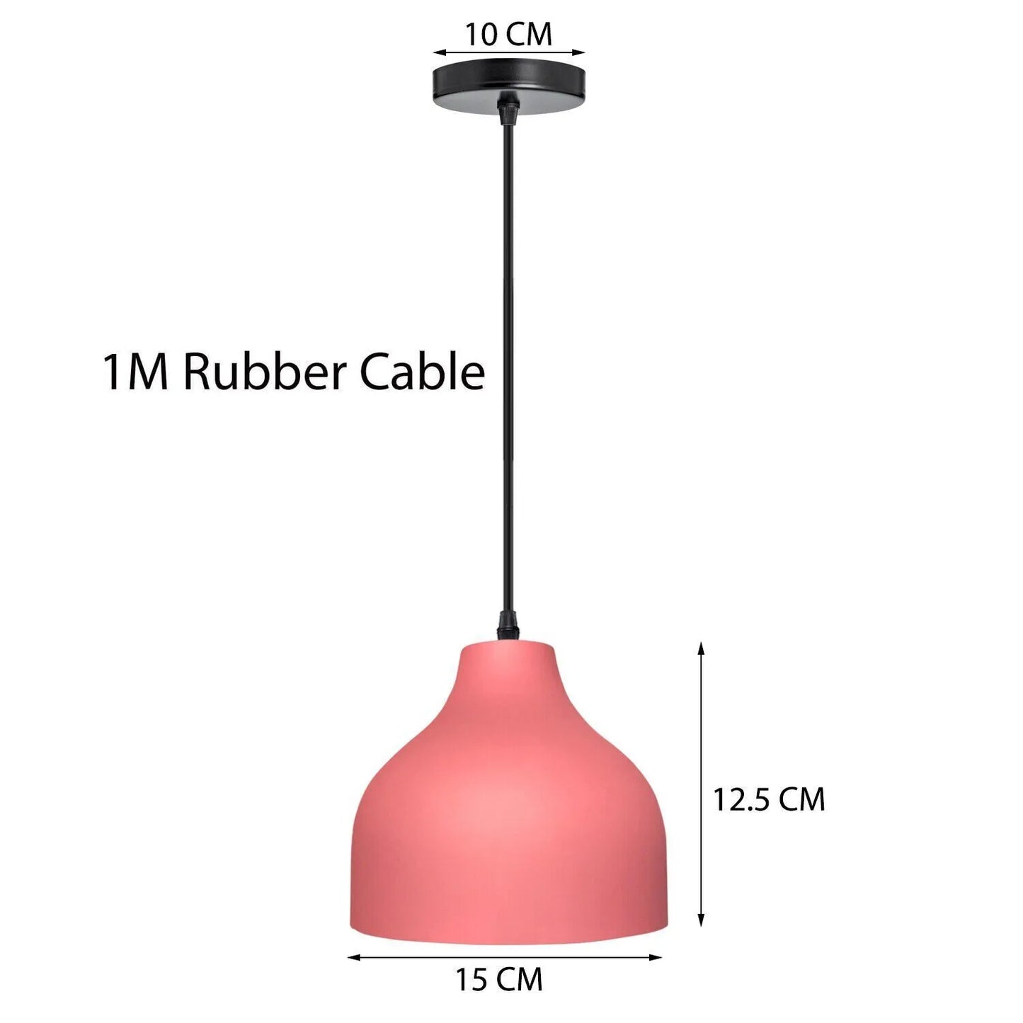 Modern 2Pack Metal Ceiling Pink Lamp Shade Pendant Light -Size image