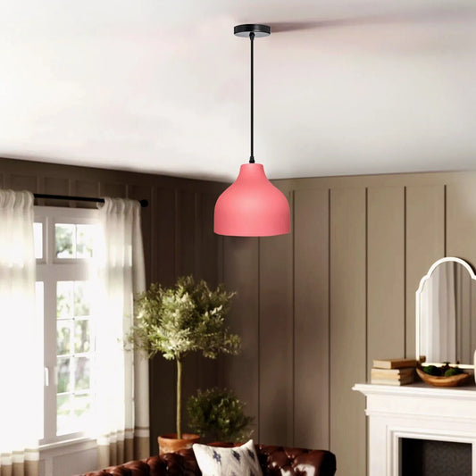 Modern 2Pack Metal Ceiling Pink Lamp Shade Pendant Light -Application image