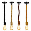 Industrial E27 Vintage Hemp Rope Pendant Lights Indoor ~3443
