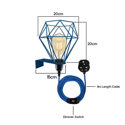 Dimmer switch wiring metal caged wall lamp-Size image
