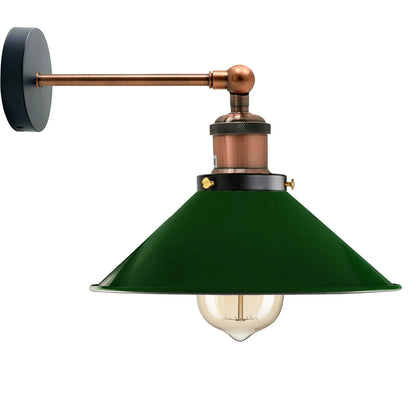 Industrial cone light shades wall light living room-e27 holder