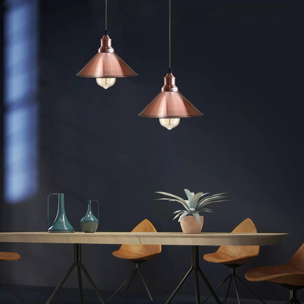 Vintage  Metal Pendant Light – Retro Ceiling Hanging Lamp~4036