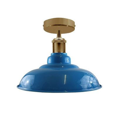 Industrial Vintage Retro Flush Mount Shade Ceiling Light E27 UK
