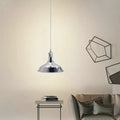 Vintage Industrial Metal E27 Chrome Ceiling Hanging Pendant Light~3822 - Vintagelite