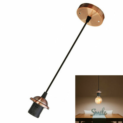 Copper E27 Ceiling Rose Light PVC Pendant Lamp Holder Fitting
