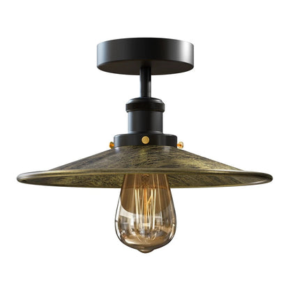 Industrial E27 Semi Flush Mount Ceiling Light~4041