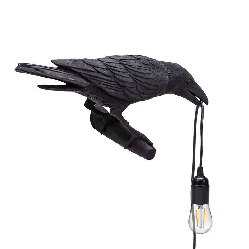 seletti crow lamp with on/off switch and 3-pin uk plug