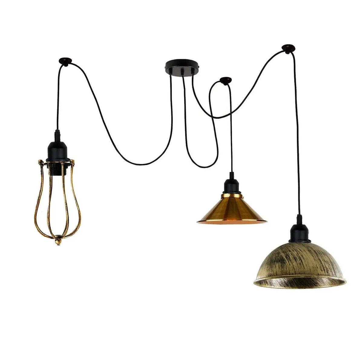 spider pendant light multiple for lamp shade