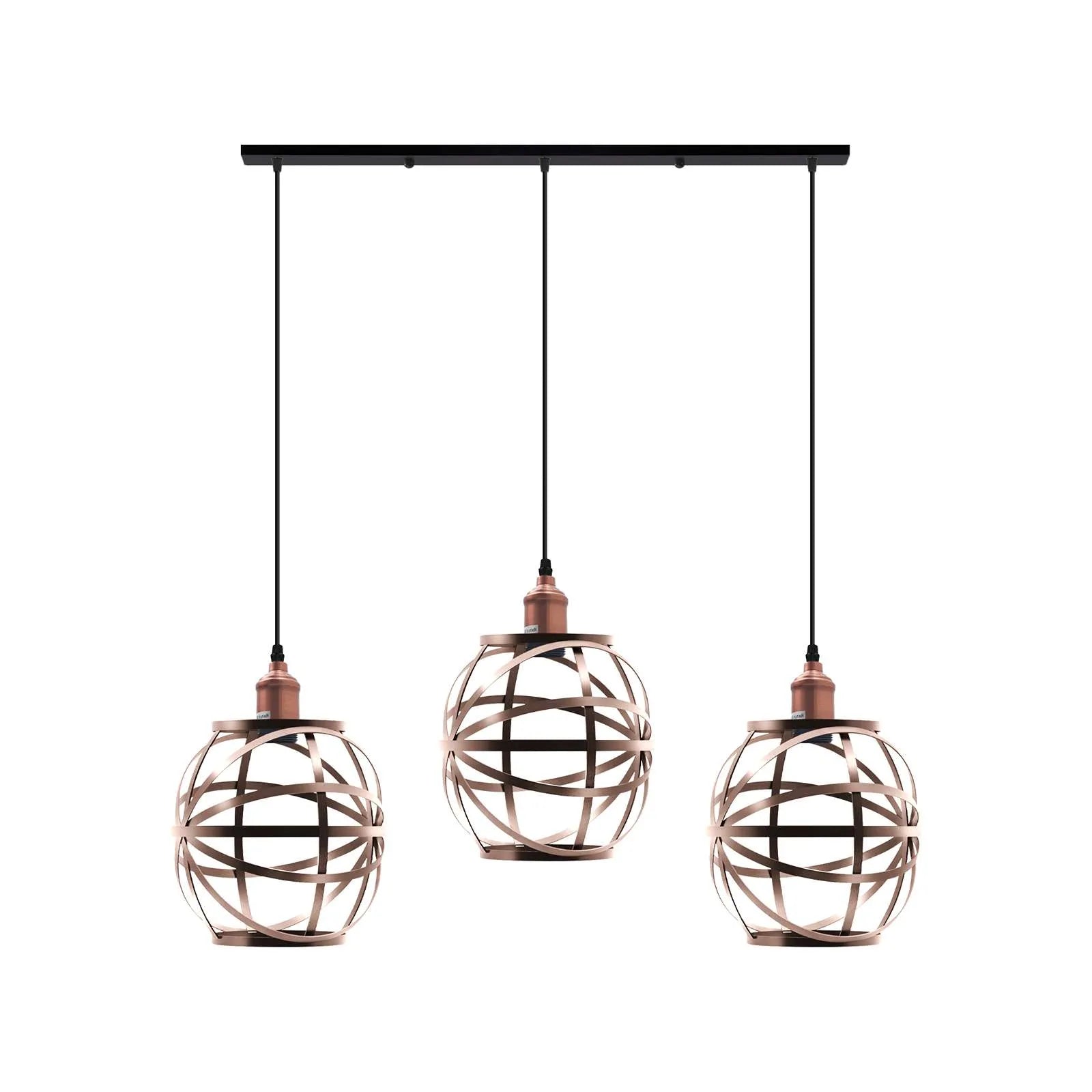 3 Head Wire Cage Hanging Pendant Light.with out bulb