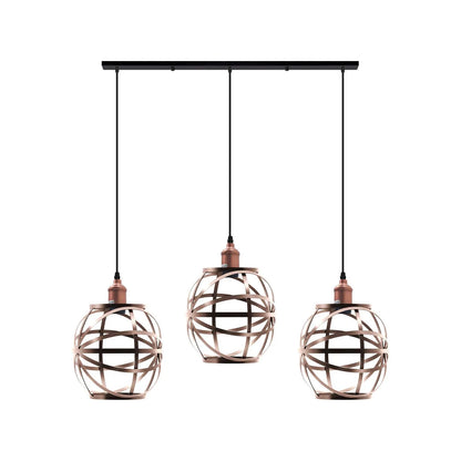 3 Head Wire Cage Hanging Pendant Light.with out bulb