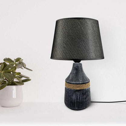 Ceramic Bedside Black Table Lamp with Shade Lamp - Application