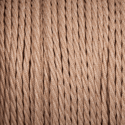 Rose Gold Twisted Vintage fabric Cable Flex0.75mm 2 Core - Vintagelite