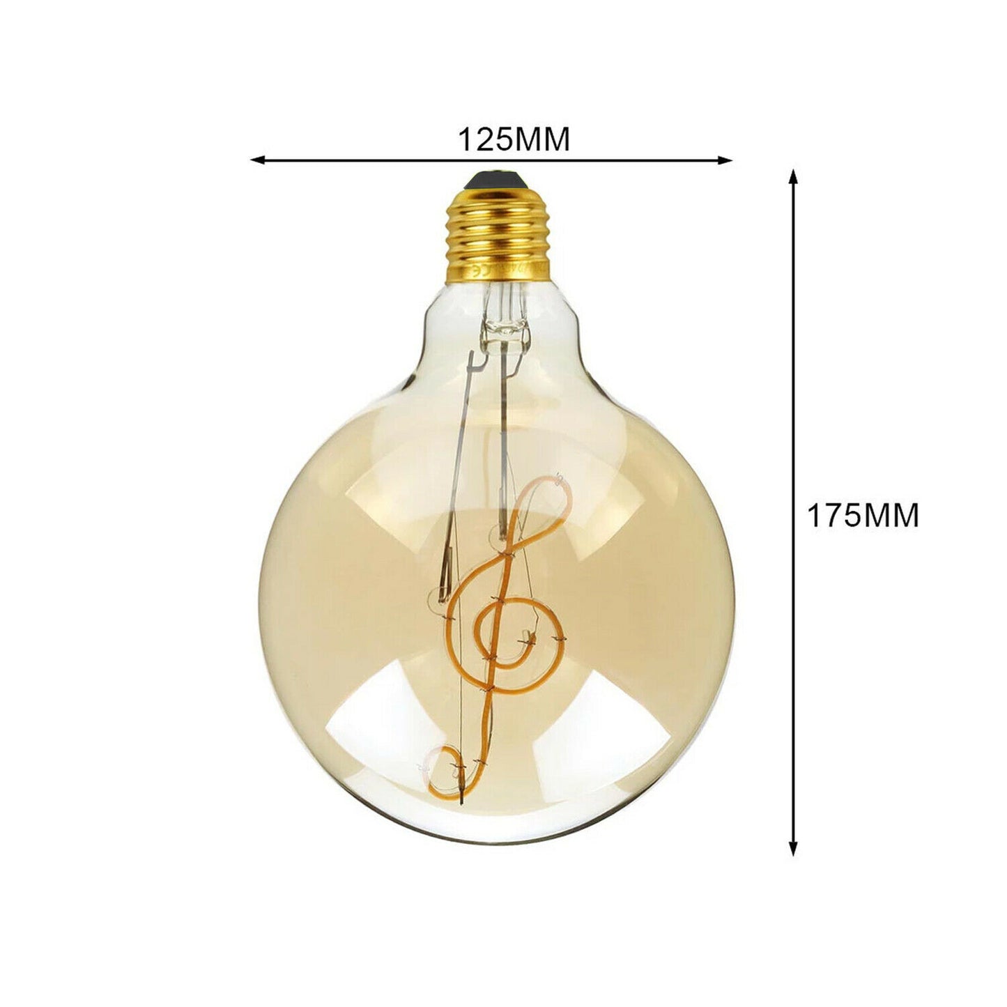 Vintage Antique Style Edison LED Soft Light Music G125 4W Bulb~2529