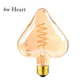 Vintage Antique Style Edison LED Soft Light Heart 4w Bulb~2528 - Vintagelite