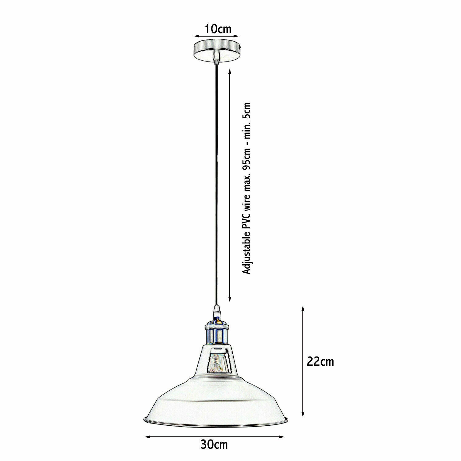 Rotary Vintage Industrial Metal Ceiling switch Pendant Light-Application Image