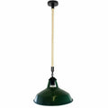 Green Industrial Hemp Rope Shade Barn Slotted Pendant Light