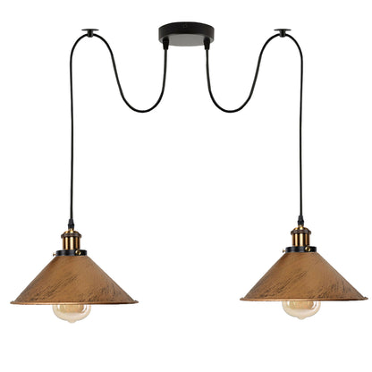 Brushed Copper Retro Industrial 2-way Cone Shade Pendant light