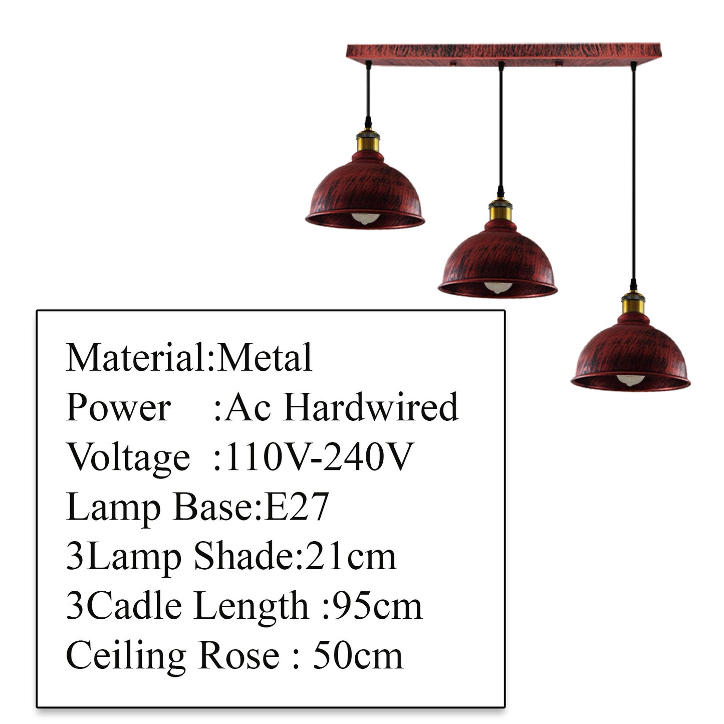  Vintage Industrial Metal Mug Cage Chandelier Pendant Light-Detail Image