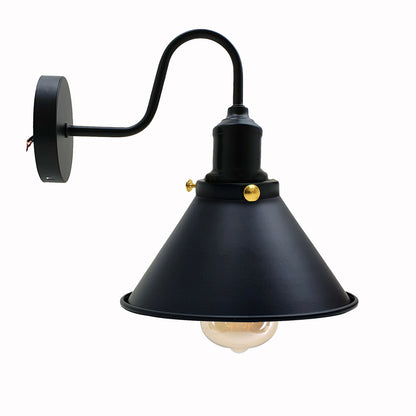 Retro Industrial Swan Neck Cone Shape Wall Sconce Light~2162