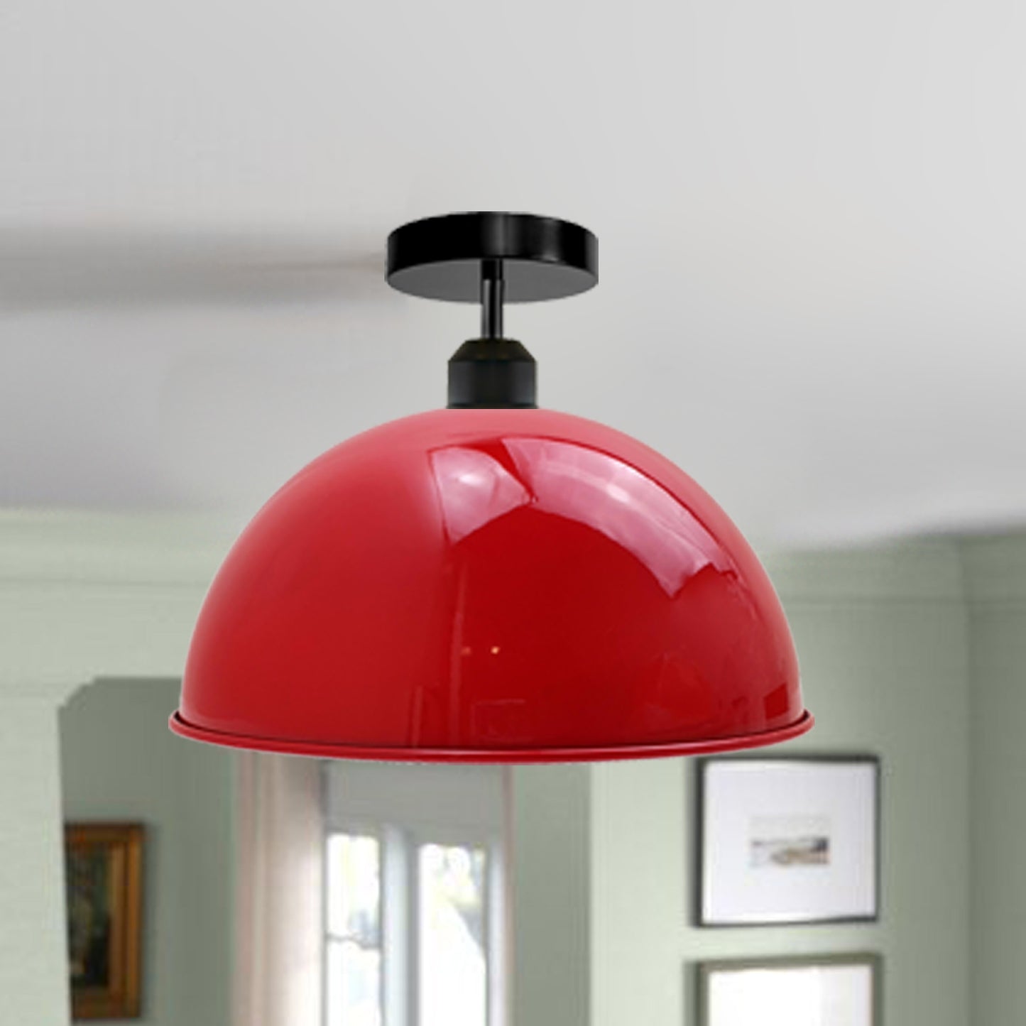 Retro Industrial vintage style Dome Shade ceiling light Red~2191