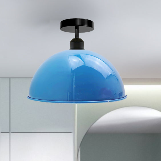 Retro Industrial vintage style Dome Shade ceiling light Blue~2189