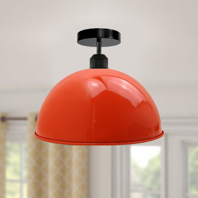 Retro Industrial vintage style Dome Shade ceiling light Orange~2187