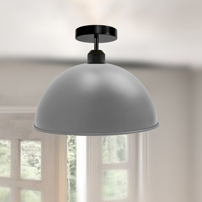 Retro Industrial vintage style Dome Shade ceiling light Grey~2185