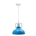 Blue Industrial Retro Demo Metal Shade Ceiling Pendant Light