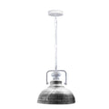 Retro Brushed Silver Metal Barn Ceiling Pendant Ceiling Light