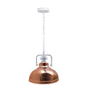 Rose Gold Retro Industrial Curvy Shade Metal Barn Pendant Light