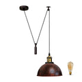 Retro Style Lamp Industrial Loft Adjustable Metal Pendant Ceiling Light Rustic Red~2333 - Vintagelite