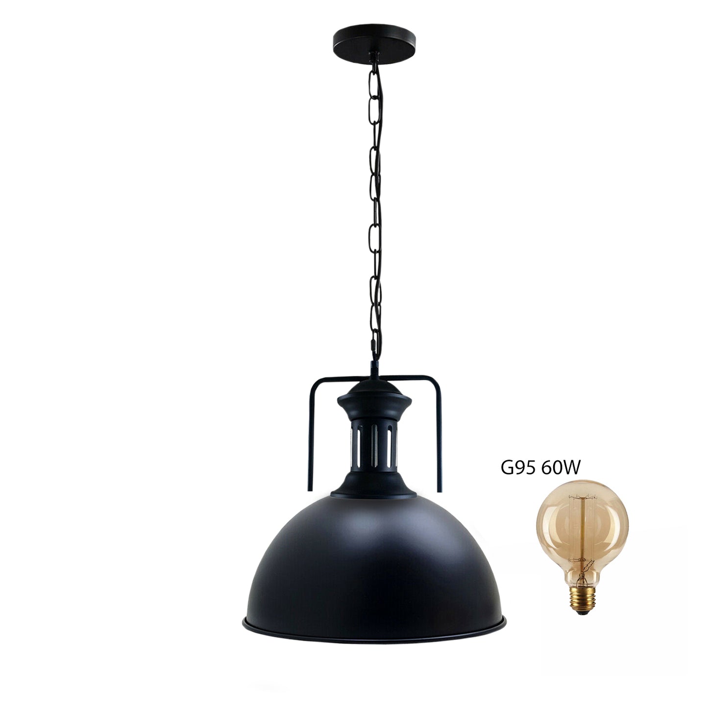 Metal Shade Lamp Retro Loft Style Ceiling Pendant Light Black~2342