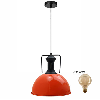 Metal Shade Lamp Retro Loft Style Ceiling Pendant Light Orange~2340