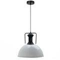 White Retro Loft Style Metal Shade Adjustable Pendant Light