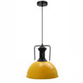 Retro Industrial  Metal Shade Adjustable Yellow Pendant Light