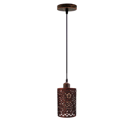 Rustic Red Decorate Hollow Combined Guard Cage Pendant Light
