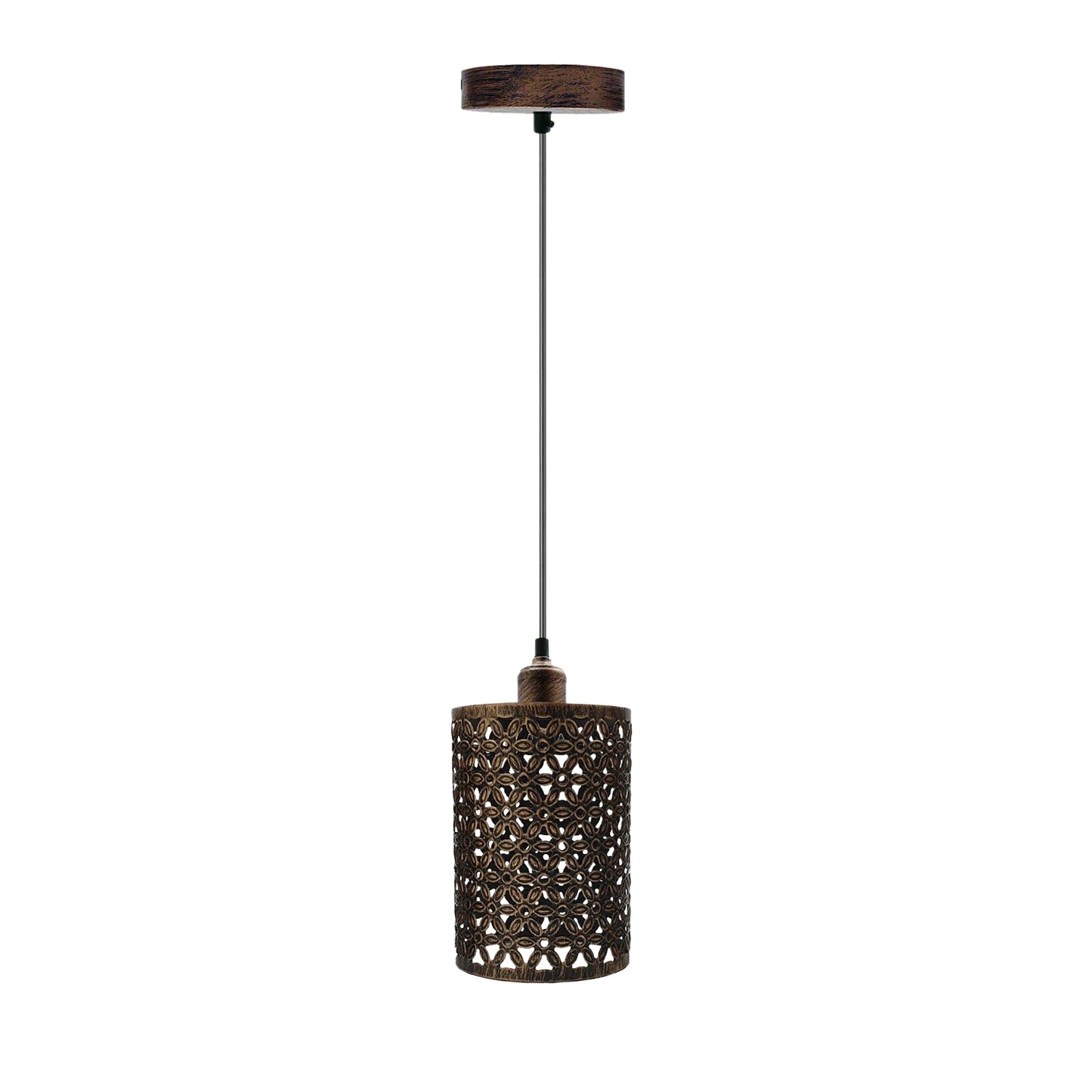 Brushed Copper Decorate Hollow Combined Guard Cage Pendant Light