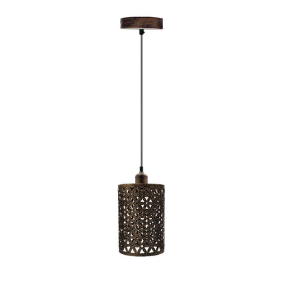 Brushed Copper Decorate Hollow Combined Guard Cage Pendant Light
