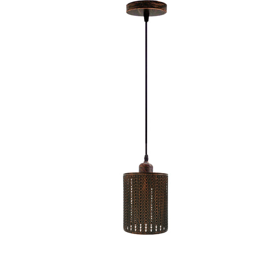 Rustic Red Decorate Hollow Combined Guard Cage Pendant Light