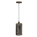 Brushed Copper Loft Modern Drum Metal Cage Ceiling Pendant Light