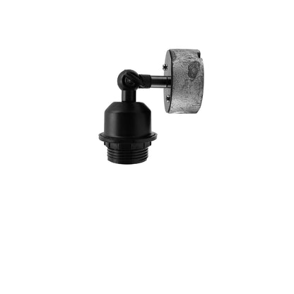 industrial Adjustable Ceiling Lamp Wall Mounted Light Bulb Holder Black~2548