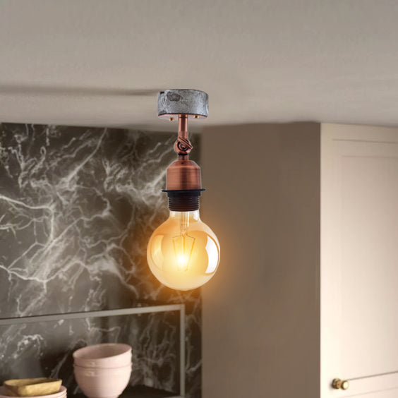 industrial Adjustable Ceiling Lamp Wall Mounted Light Bulb Holder Copper~2546