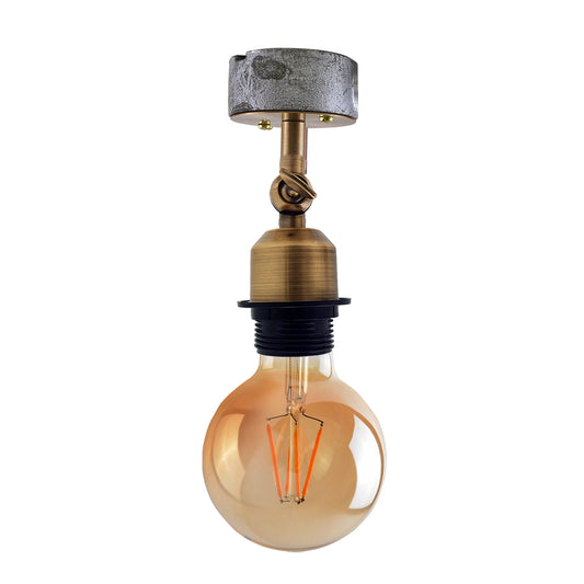 industrial Adjustable Ceiling Lamp Wall Mounted Light Bulb Holder Yellow Brass~2545