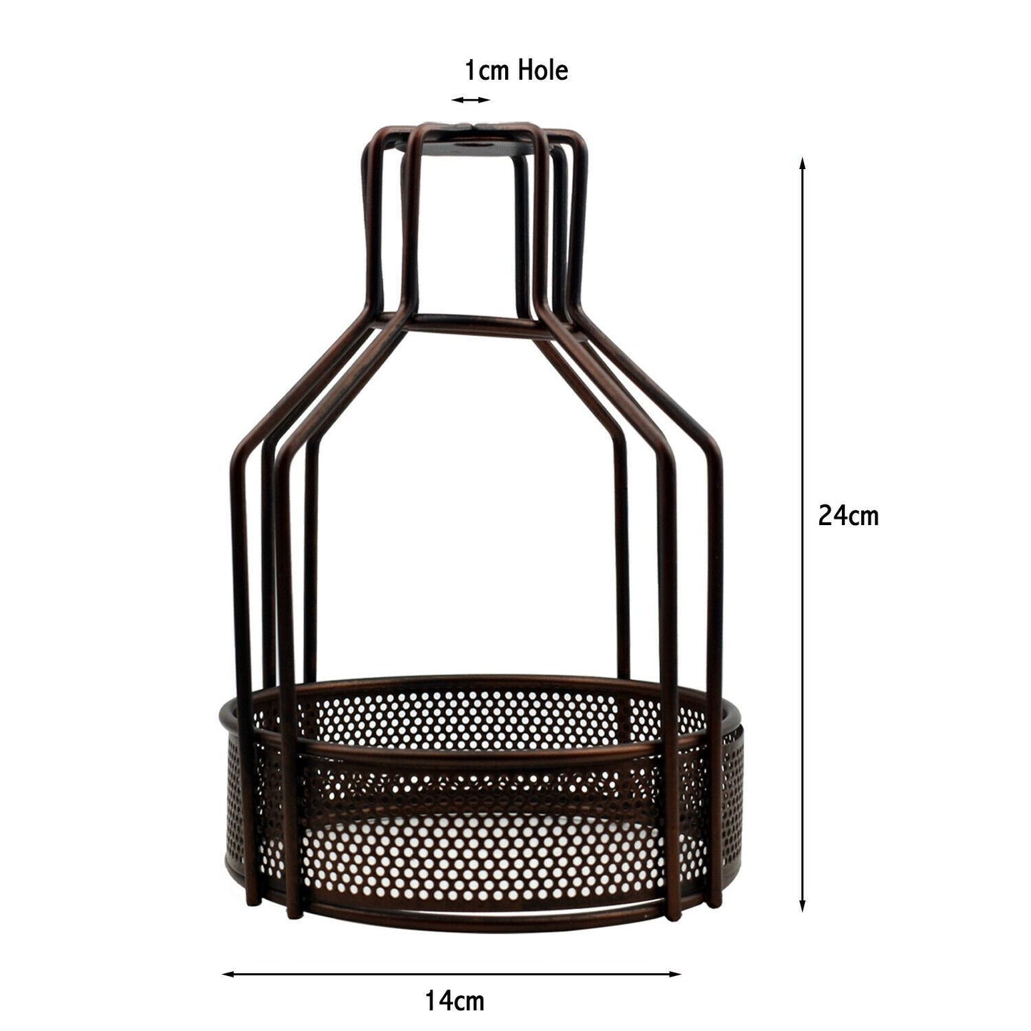 Industrial Metal Wire Cage Retro Light Shade - Size Image 3