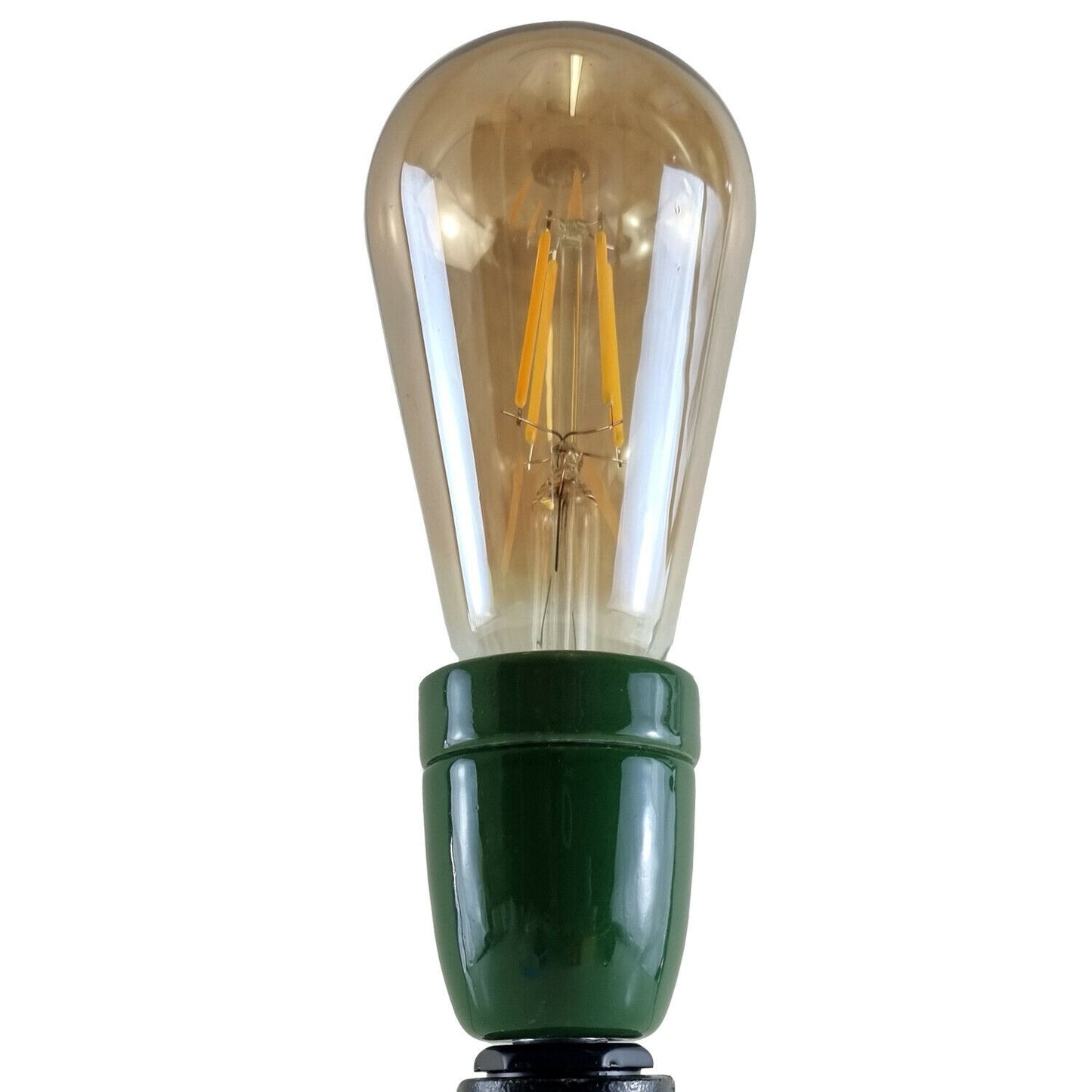 Vintage Industrial E27 Holder Black and Green Ceiling Light Fitting Flush Pipe Vintage Lighting~2622