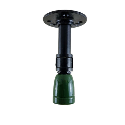 Vintage Industrial E27 Holder Black and Green Ceiling Light Fitting Flush Pipe Vintage Lighting~2622