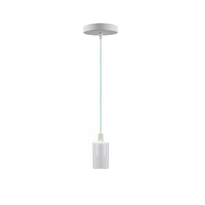  E27 Base Vintage Suspension Pendant Light White Lamp Holder